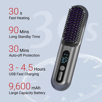2 in 1 Cordless Hair Straightener Brush (Copy)