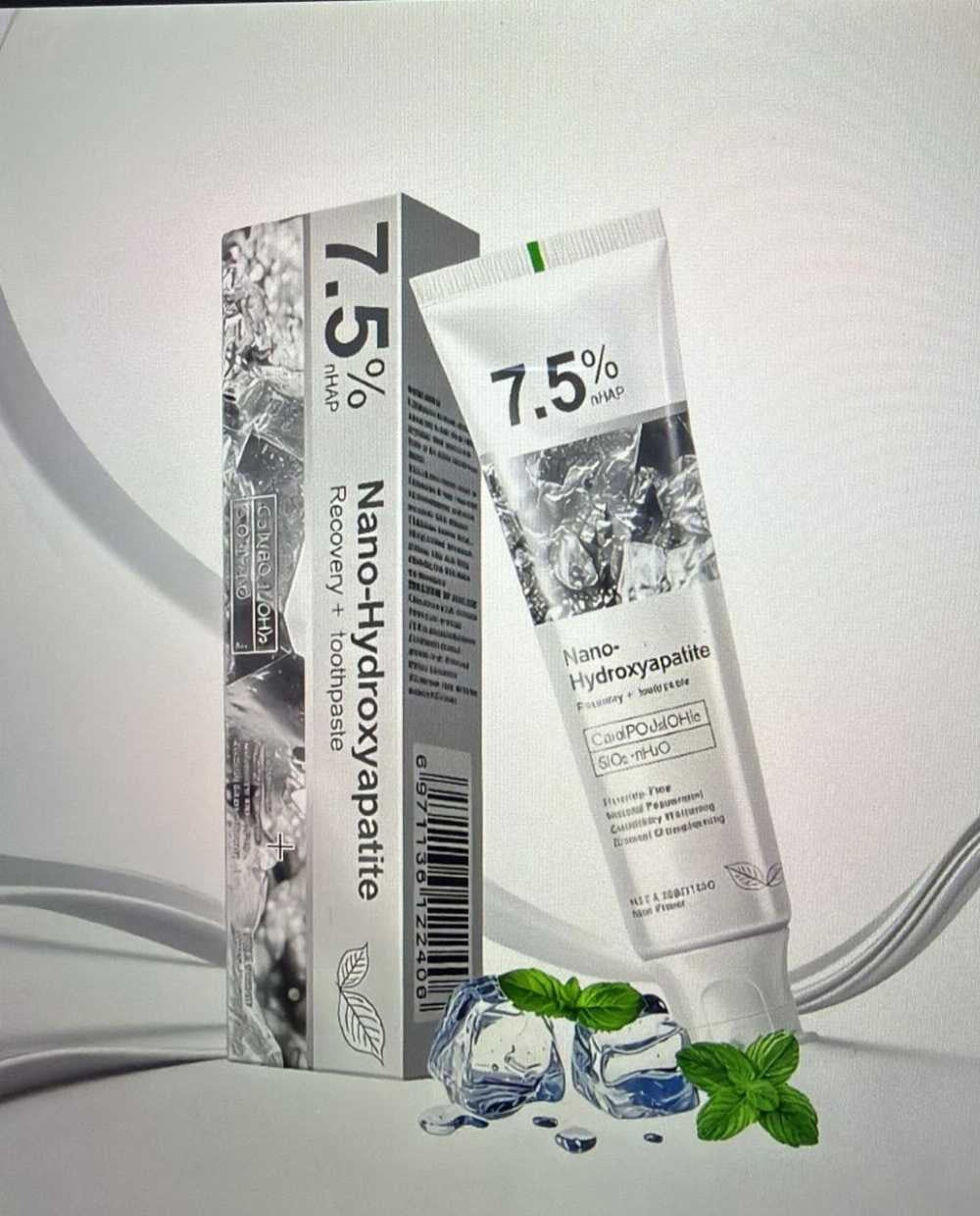 ( 2-PCS) of 7.5% Nano Hydroxyapatite Fluoride Toothpaste for Teeth Whitening